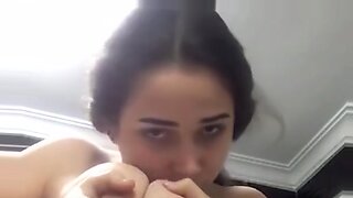 cute teen fucked in her ass while she sucks a big cock