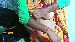 indian hot kissing and boob press