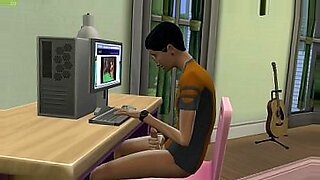 girl anal masturbating while watching porn on computer